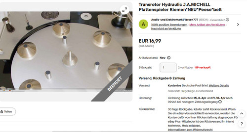 Cinghia giradischi transrotor - cinghia,